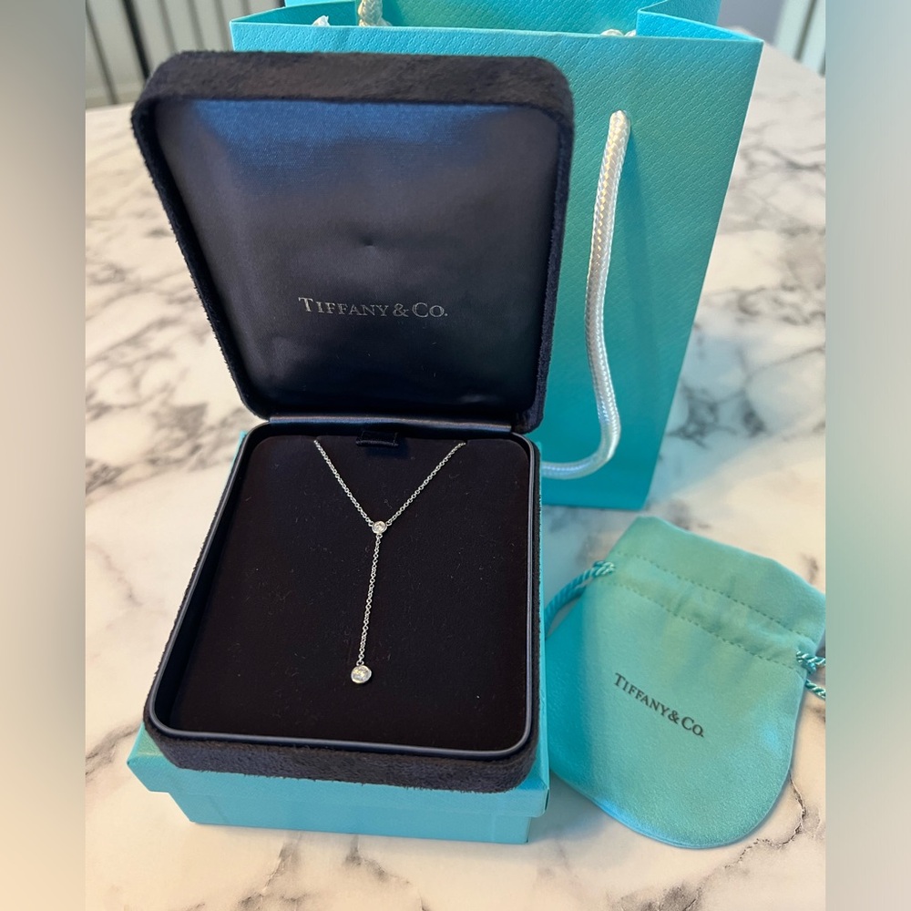 Tiffany & Co platinum and Diamond 16” necklace